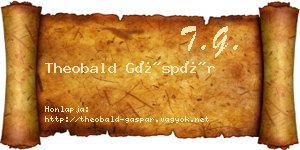 Theobald Gáspár névjegykártya